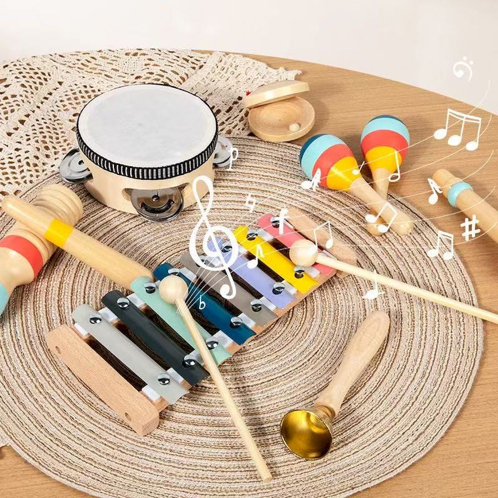 Factory Price - Personalized Wooden Montessori Music Instruments - 10 Pc Set