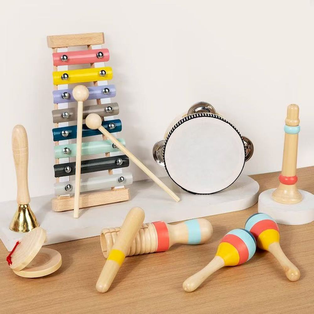 Factory Price - Personalized Wooden Montessori Music Instruments - 10 Pc Set