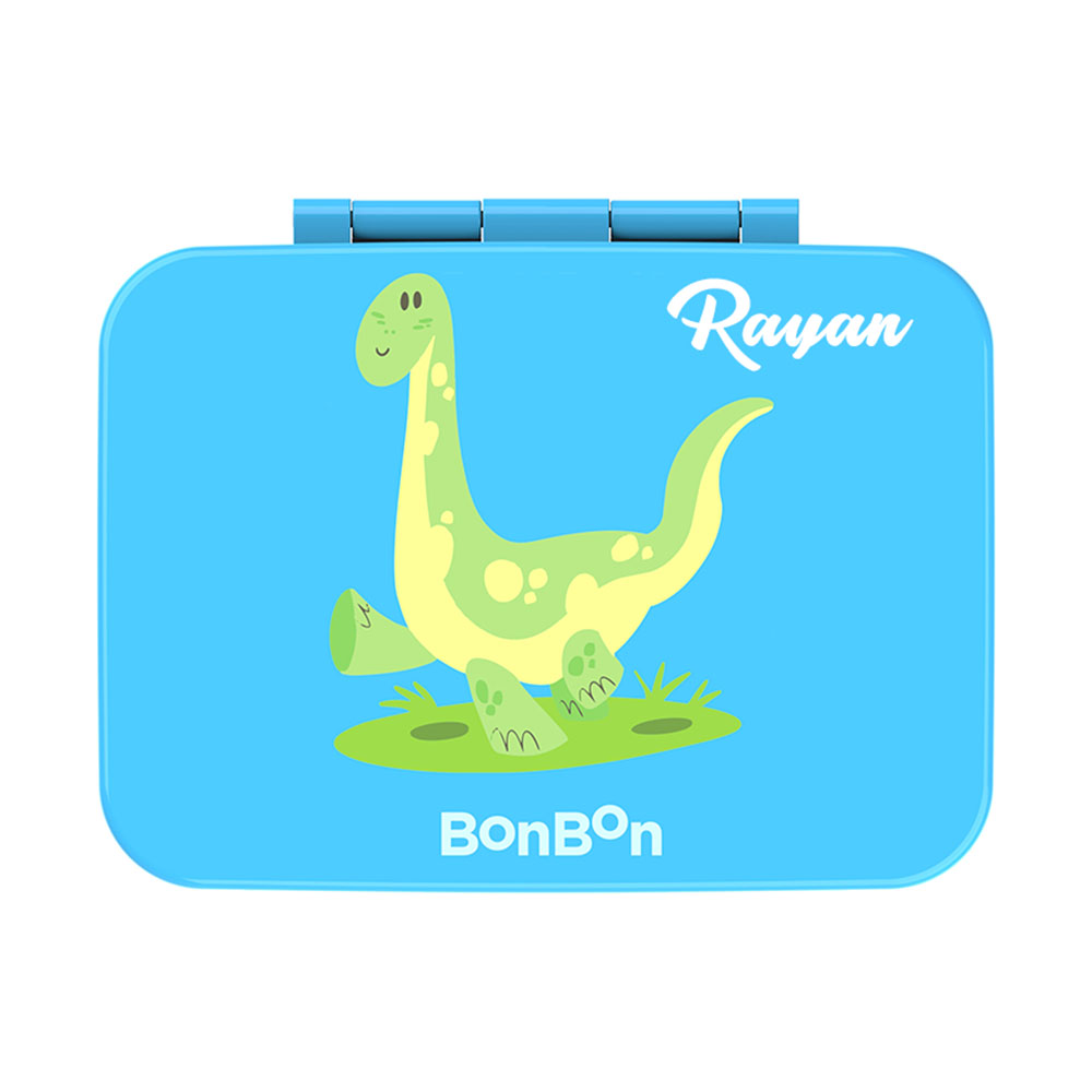 Bonbon - Personalized 3-Compartment Lunch Box - Dino