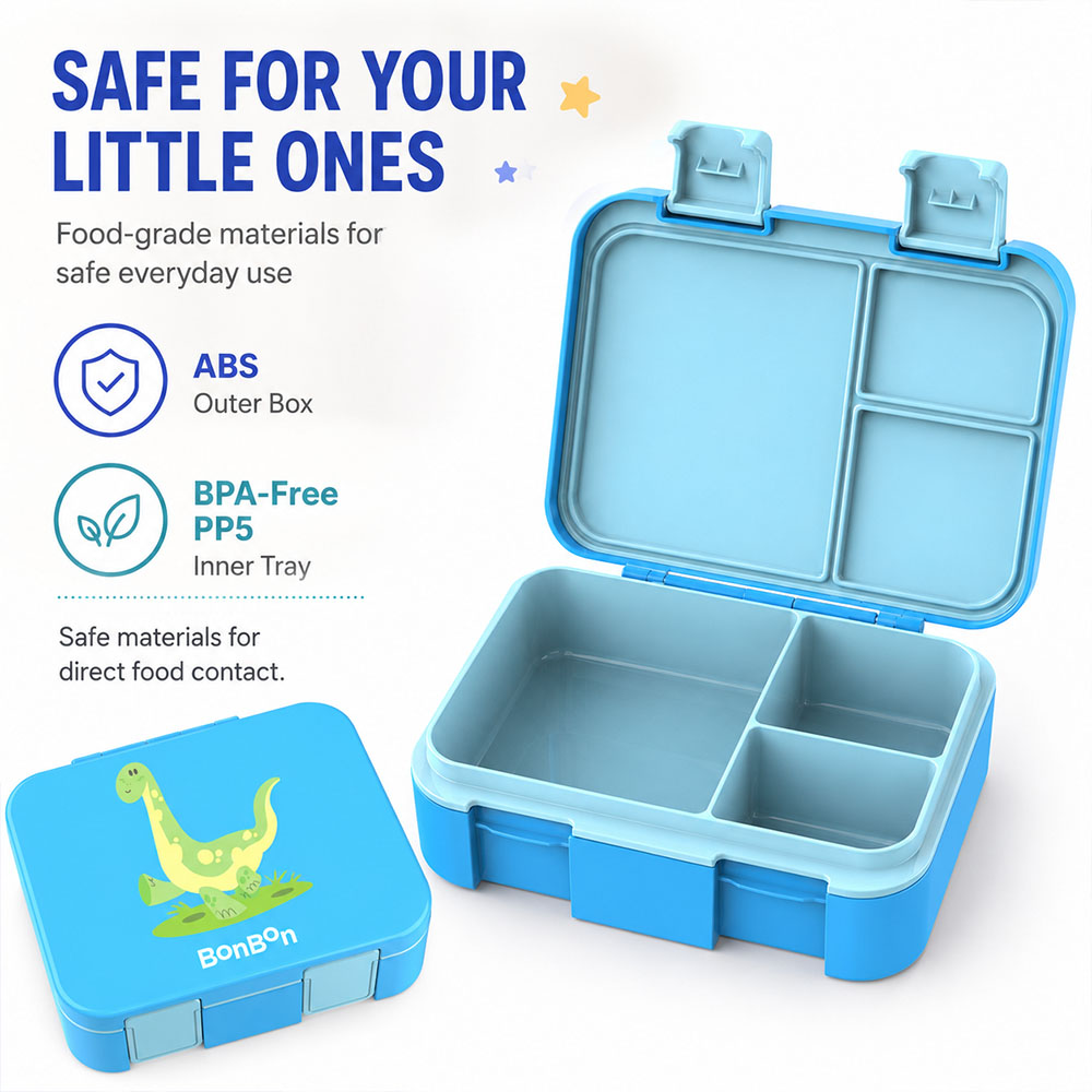 Bonbon - Personalized 3-Compartment Lunch Box - Dino
