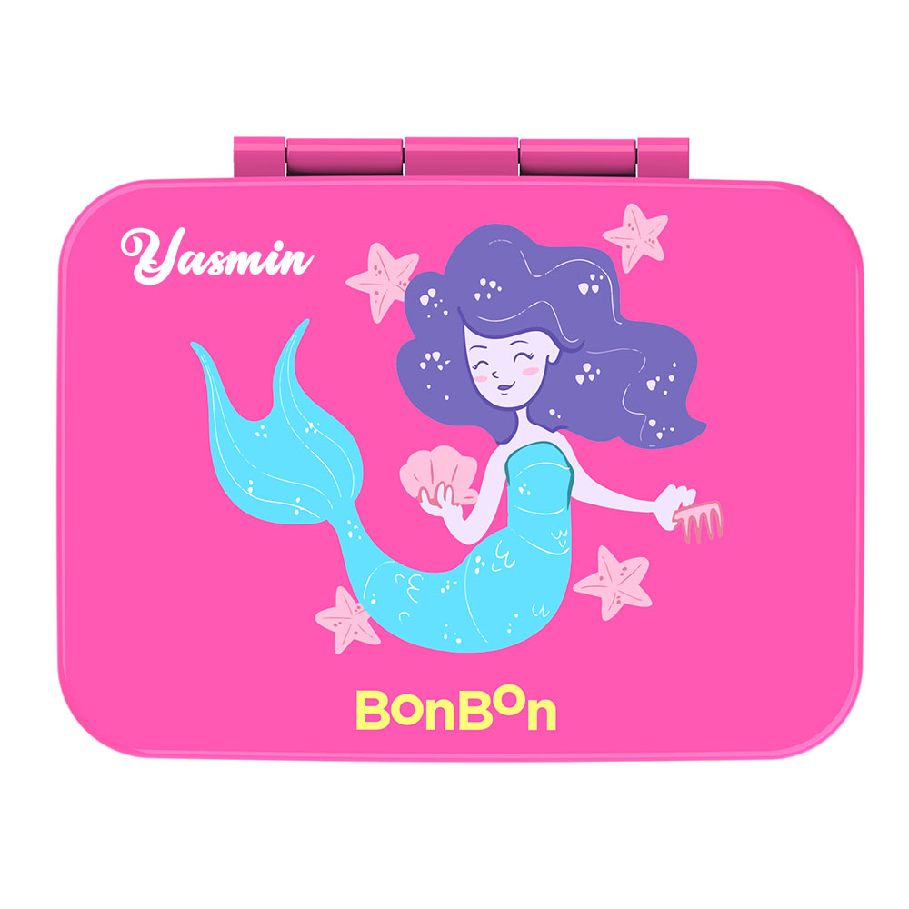 Bonbon - Personalized 3-Compartment Lunch Box - Mermaid