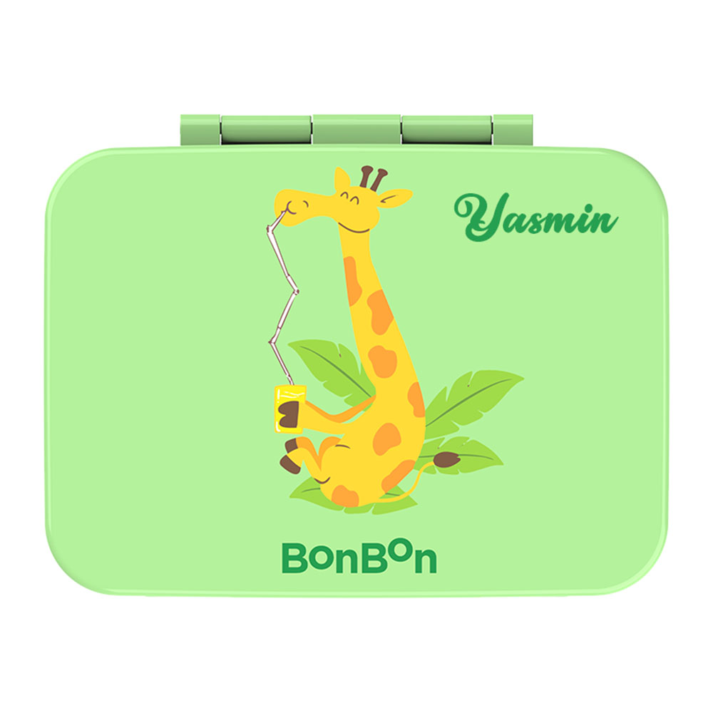 Bonbon - Personalized 3-Compartment Lunch Box - Giraffe