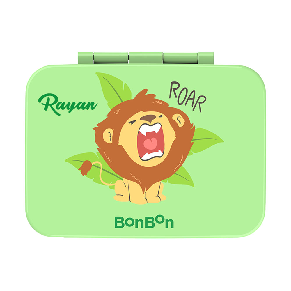 Bonbon - Personalized 3-Compartment Lunch Box - Lion