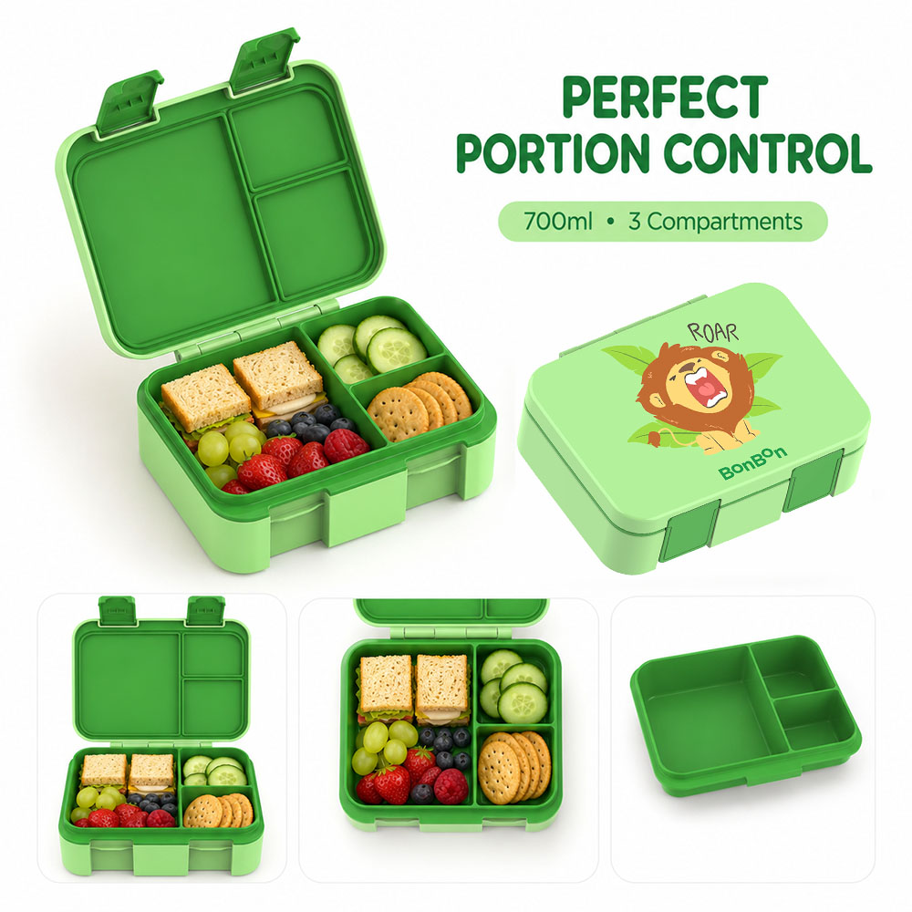 Bonbon - Personalized 3-Compartment Lunch Box - Lion