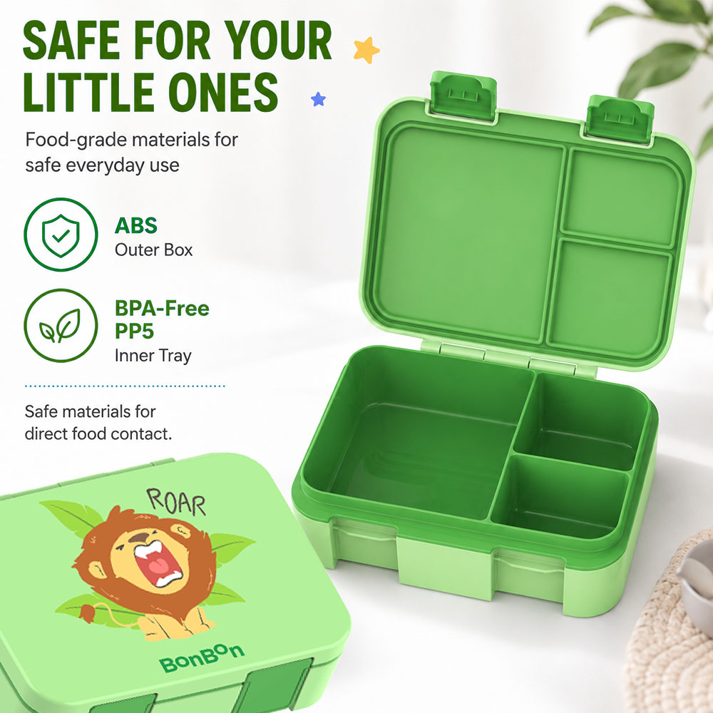 Bonbon - Personalized 3-Compartment Lunch Box - Lion