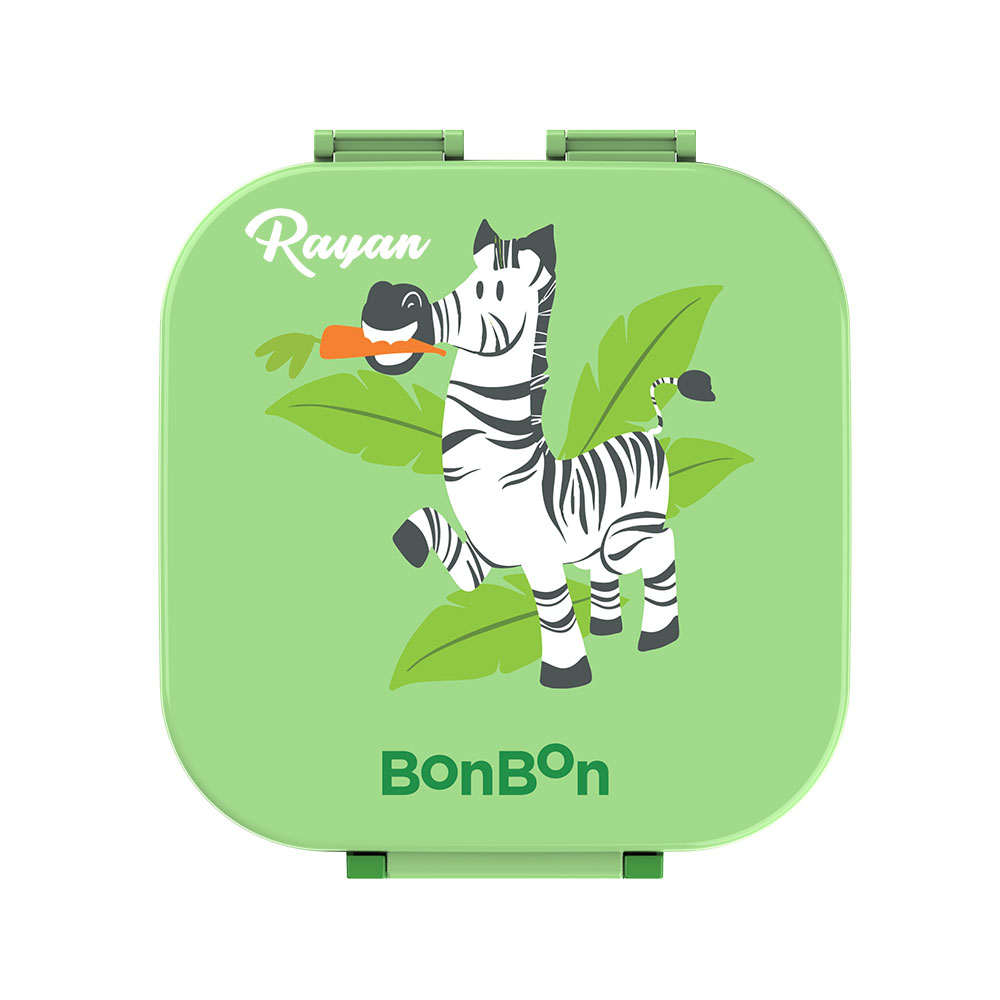 Bonbon - Personalized 3-Compartment Lunch Box - Zebra