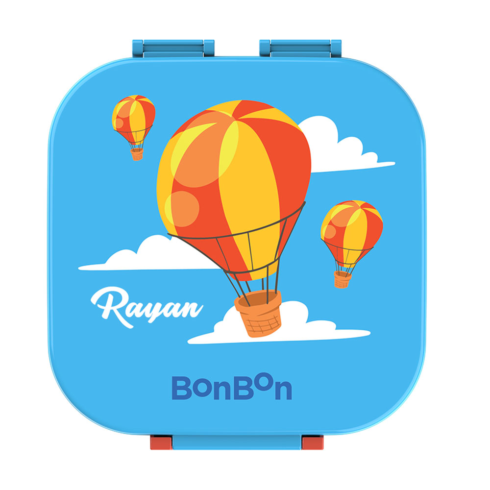 Bonbon - Personalized 3-Compartment Lunch Box - Hot Air Balloon