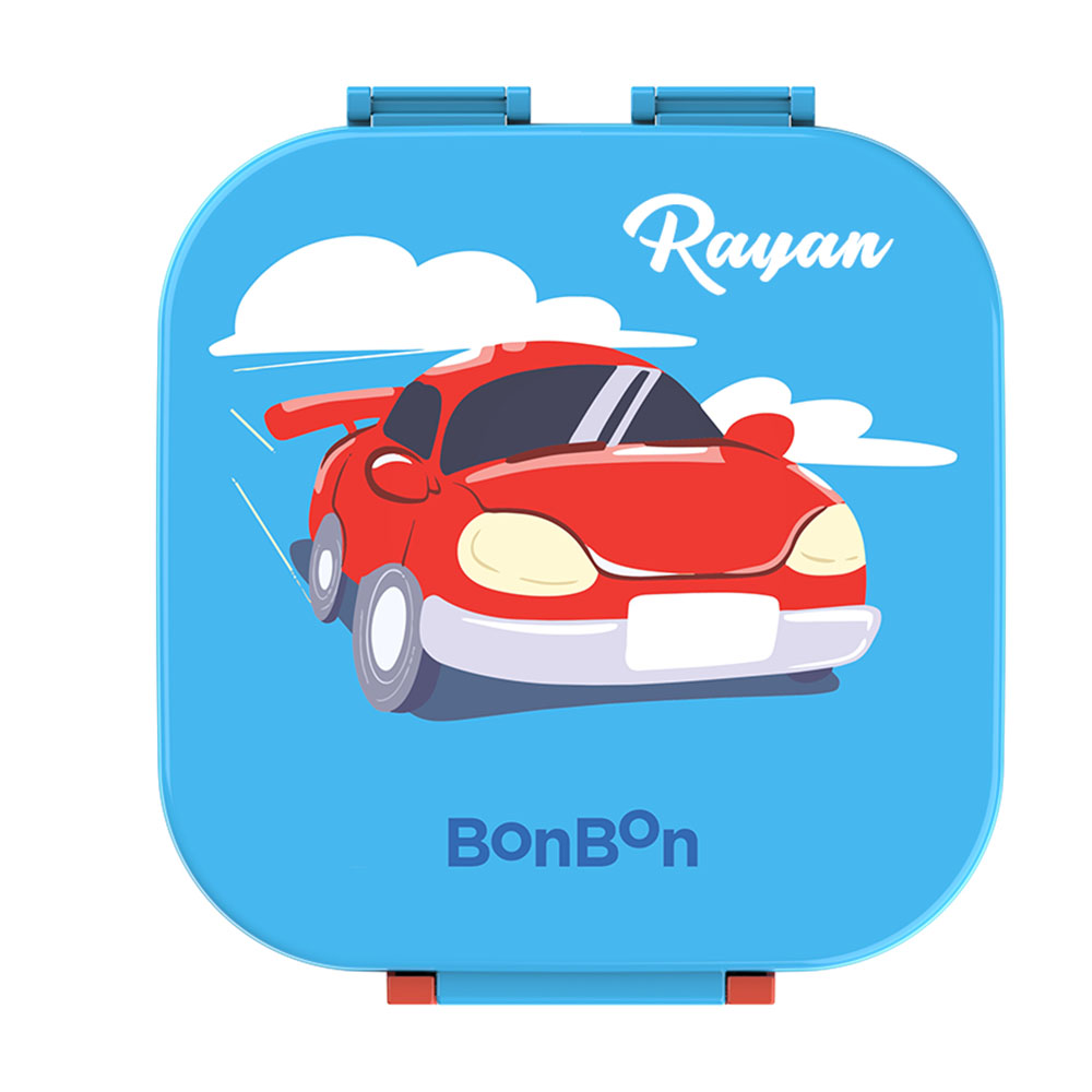 Bonbon - Personalized 3-Compartment Lunch Box - Car