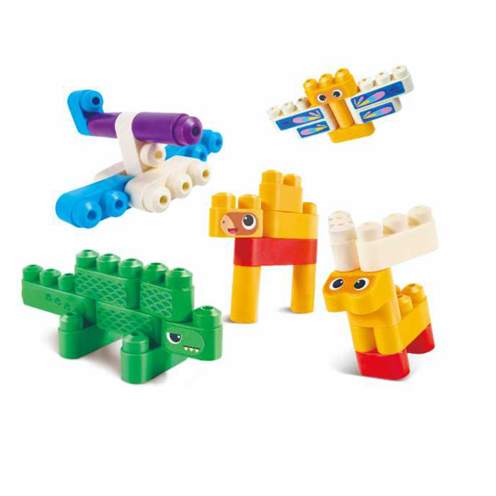 Hape - Personalized Poly M Count And Play Tow Truck Building Toys - 114 Pc Set