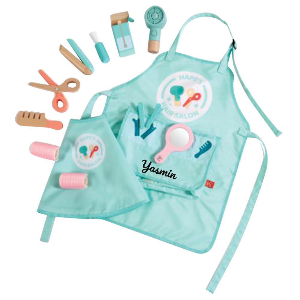 Hape - Personalized Realistic And Super Stylish Hair Salon Set - 15 Pc Set
