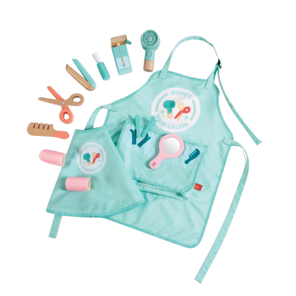 Hape - Personalized Realistic And Super Stylish Hair Salon Set - 15 Pc Set