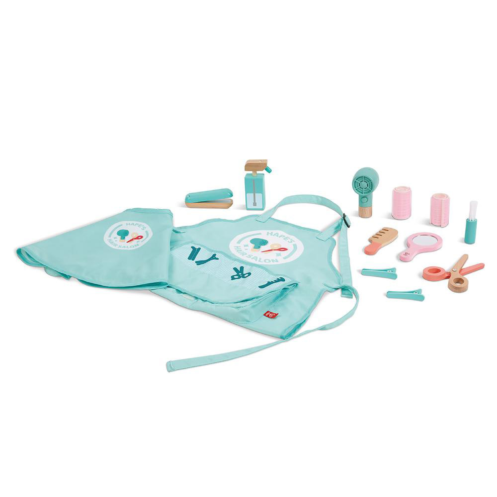 Hape - Personalized Realistic And Super Stylish Hair Salon Set - 15 Pc Set