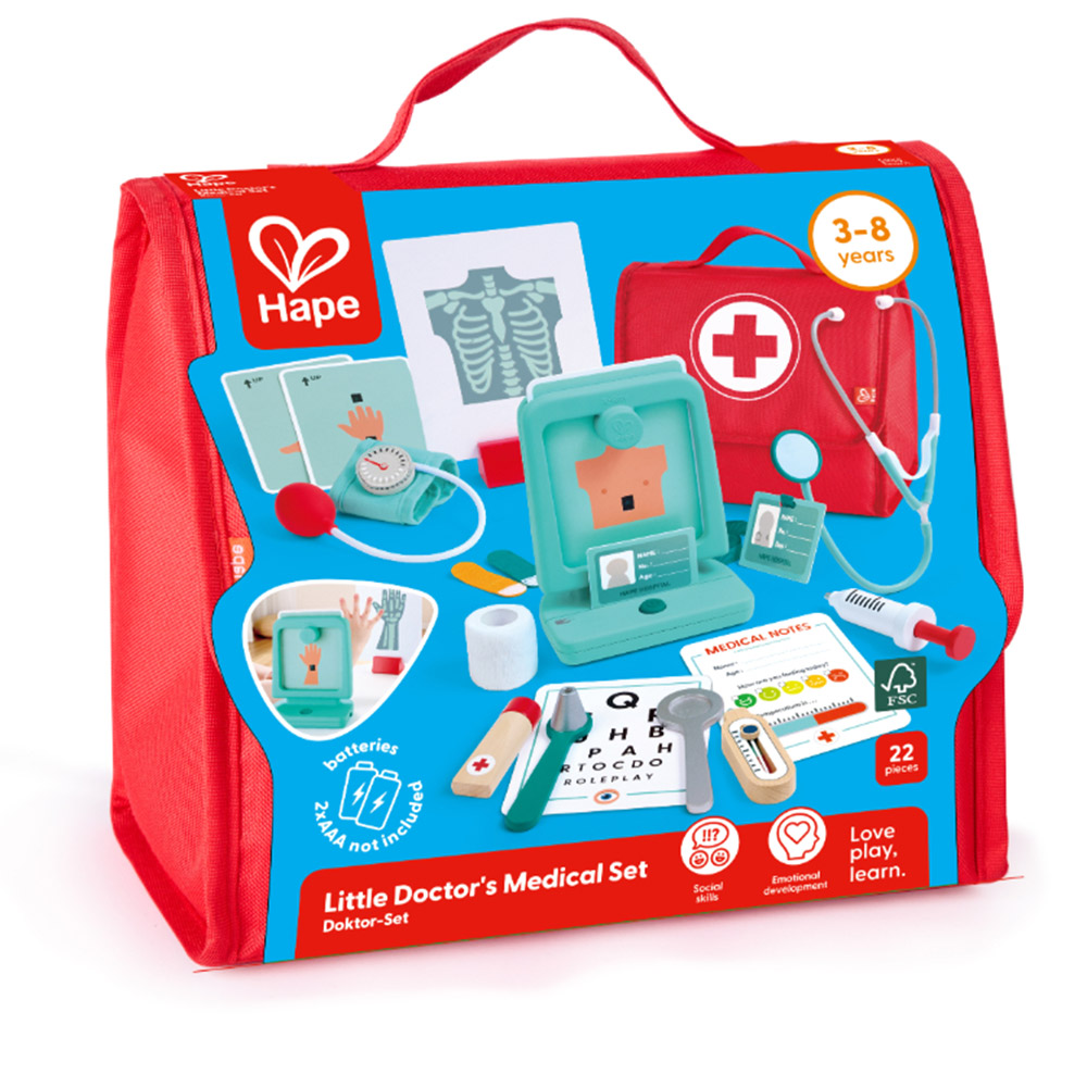 Hape - Personalized Little Doctor's Medical Set - 22 Pc Set