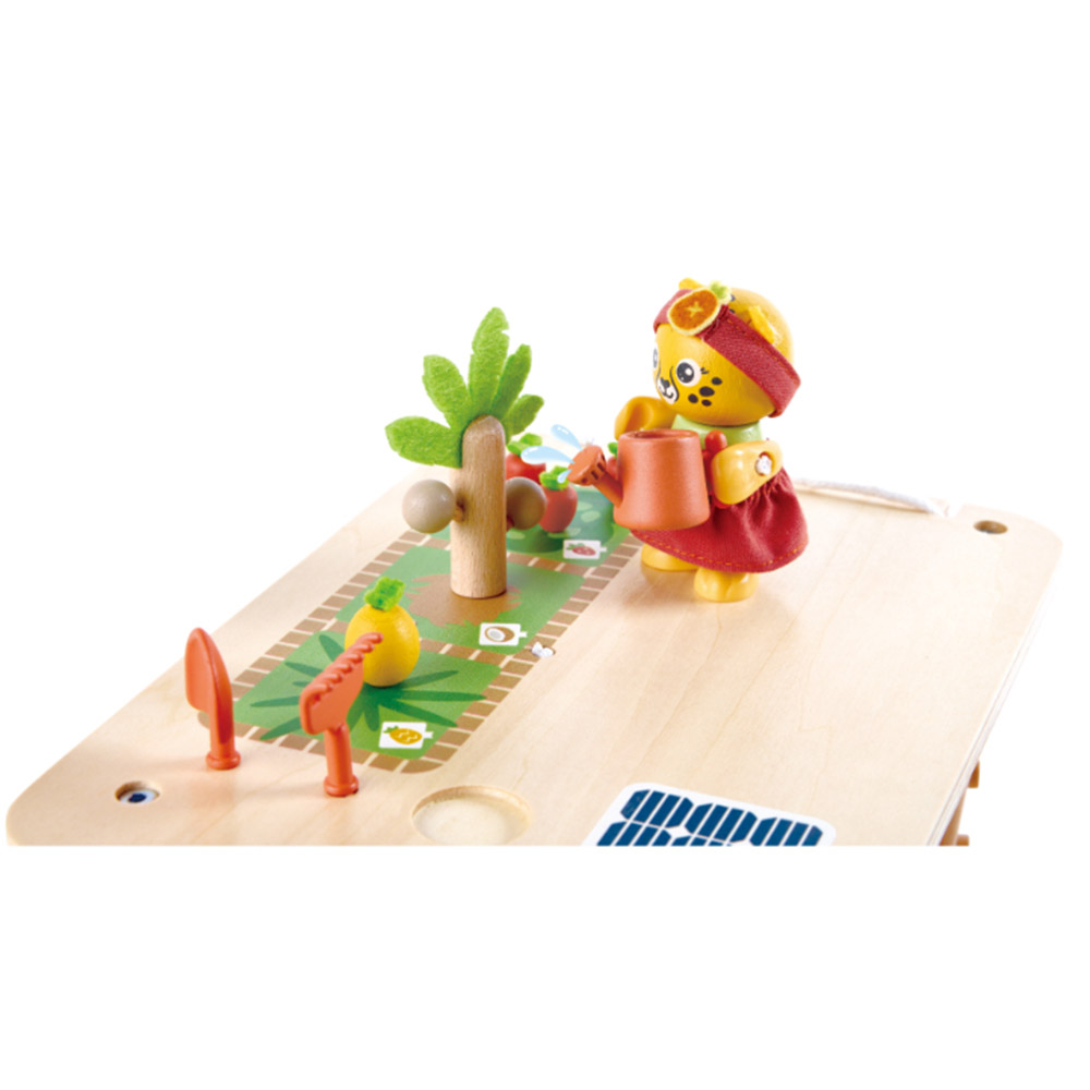 Hape - Personalized Clio's Bio Juice Cart Wooden Playset - 26 Pc Set