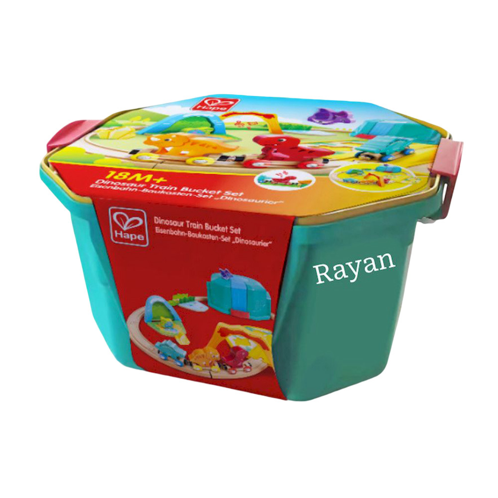 Hape - Personalized Dinosaur Train Bucket Set - 27 Pc Set