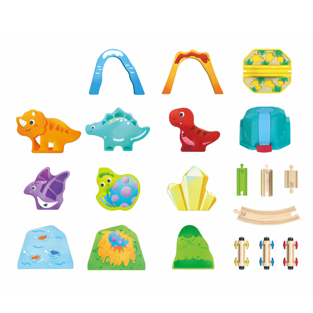 Hape - Personalized Dinosaur Train Bucket Set - 27 Pc Set