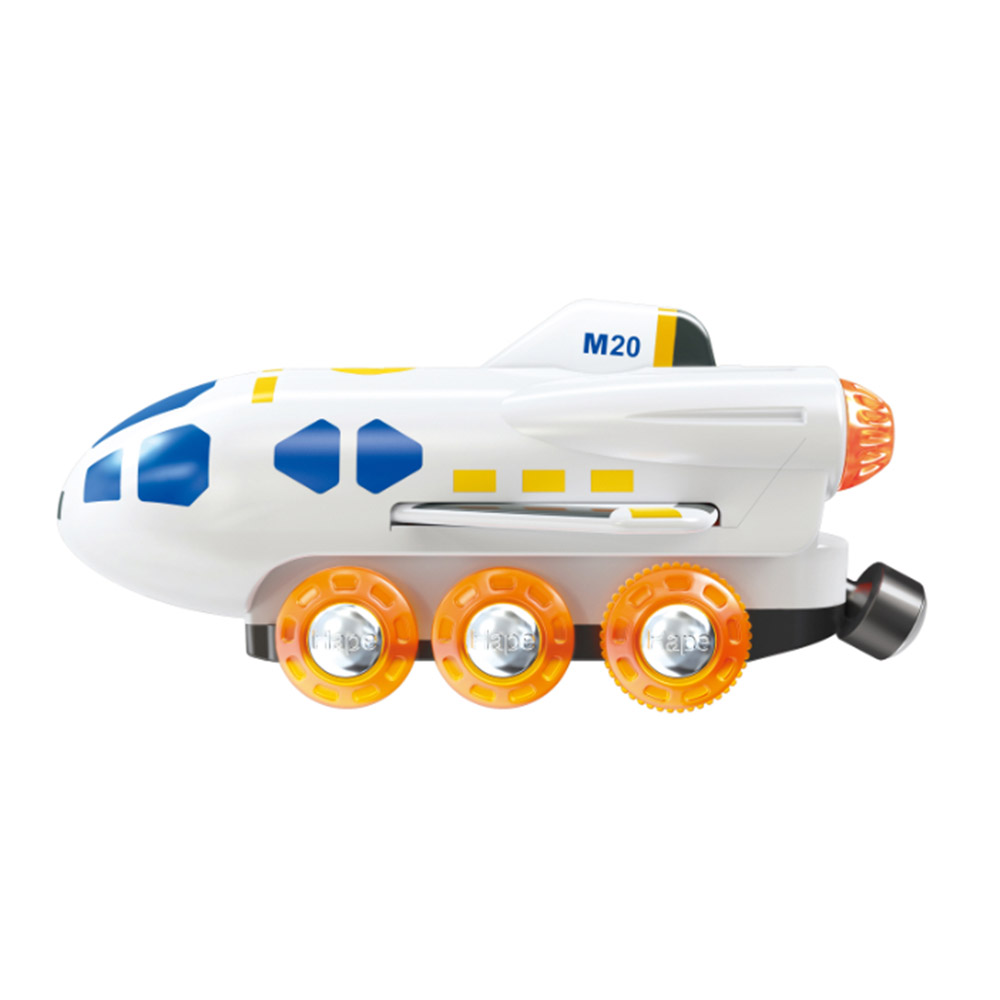 Hape - Personalized 2-In-1 Space Shuttle Plane And Train Toy