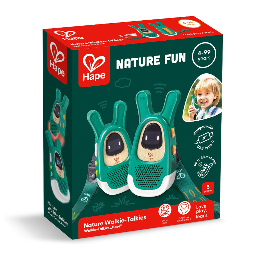 Hape - Personalized Nature Fun Walkie-Talkies Set - 5 Pc Set