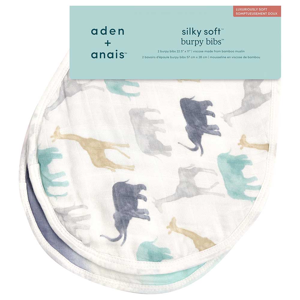 Aden + Anais - Personalized Silky Soft Burpy Bib - Pack of 2 - Expedition
