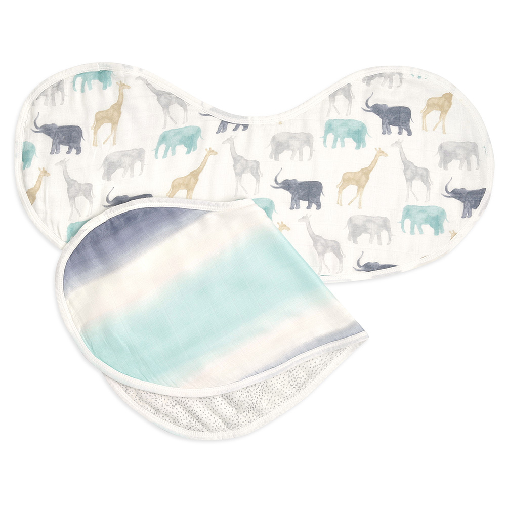 Aden + Anais - Personalized Silky Soft Burpy Bib - Pack of 2 - Expedition