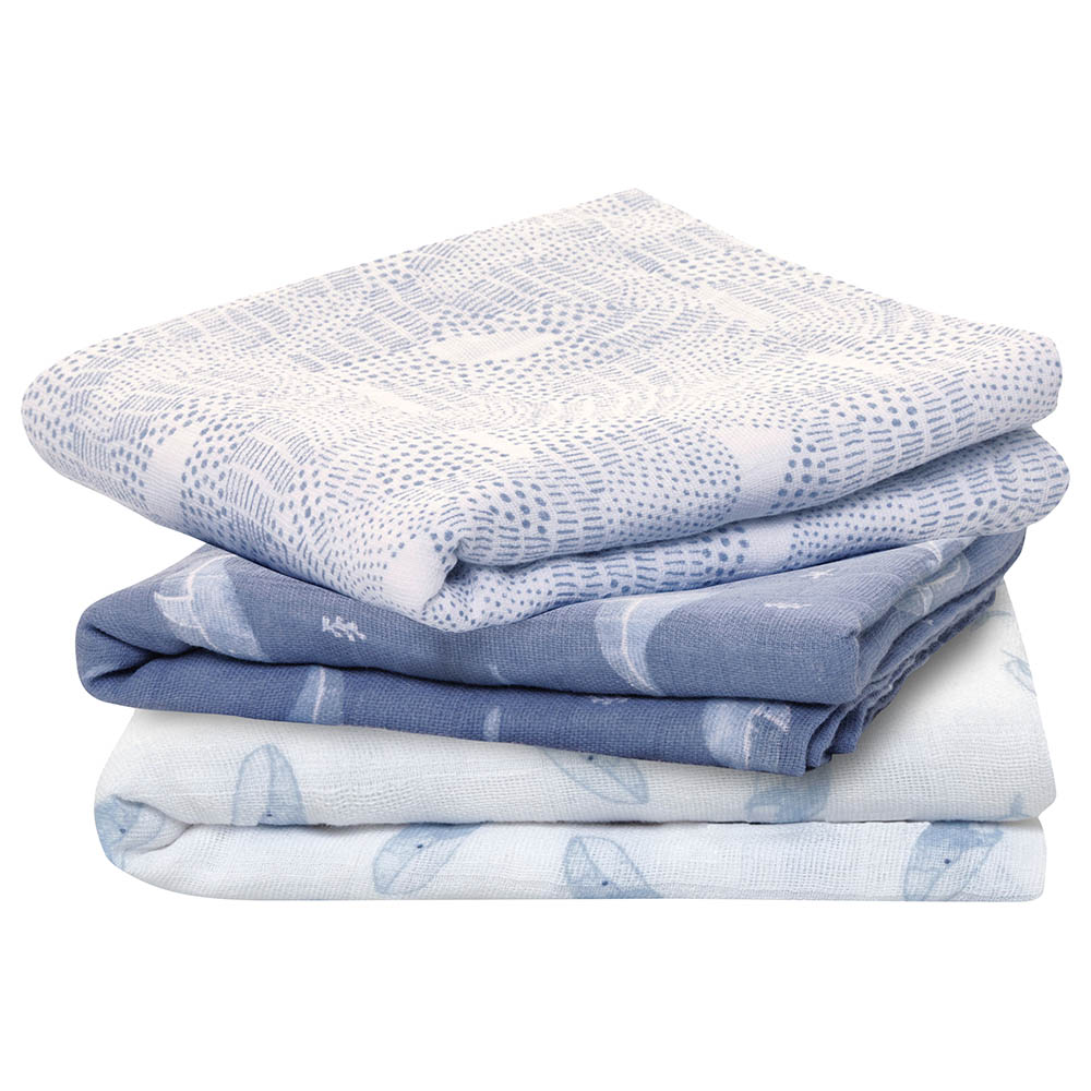 Aden + Anais - Personalized Organic Cotton Muslin Squares - Pack of 3 - Oceanic