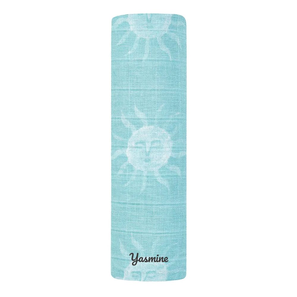 Aden + Anais - Personalized Cotton Muslin Large Swaddle - Blue