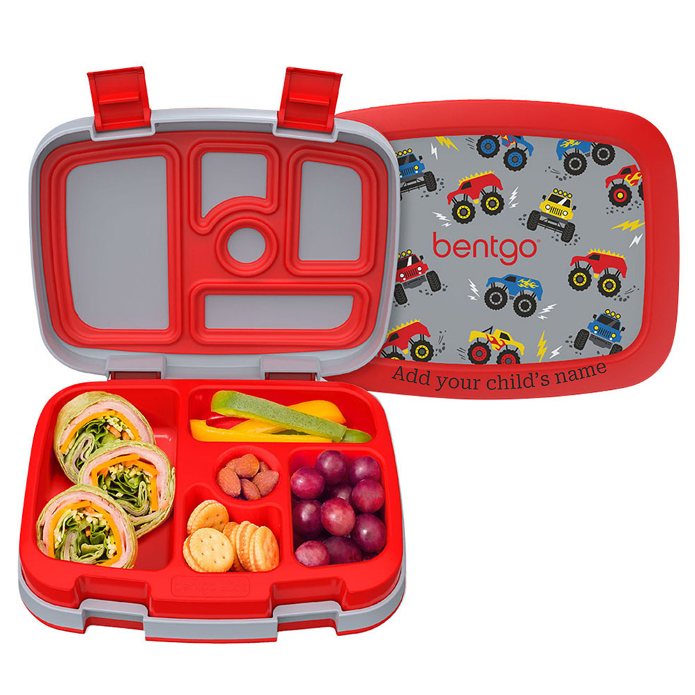 Bentgo - Personalized 5-Compartment Kids Lunch Box - Trucks