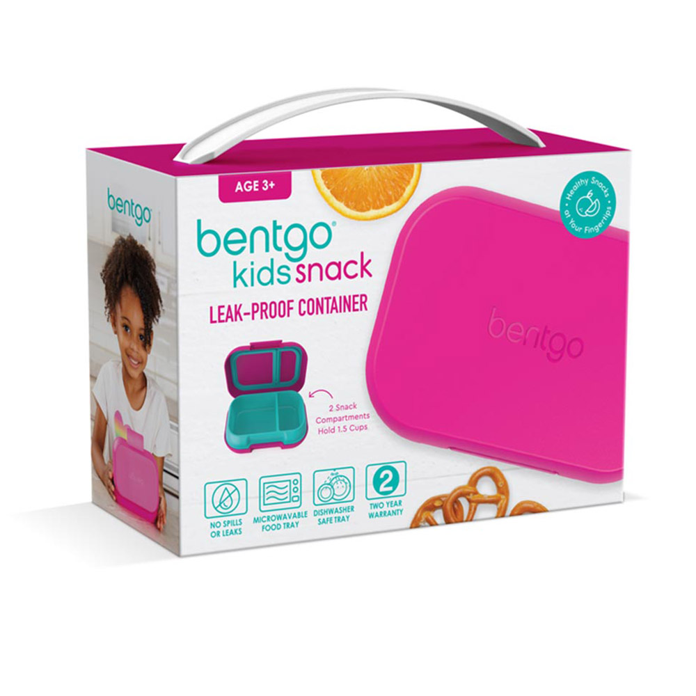 Bentgo - Personalized 2-Compartment Kids Leak-Proof Lunch Box - Fuchsia