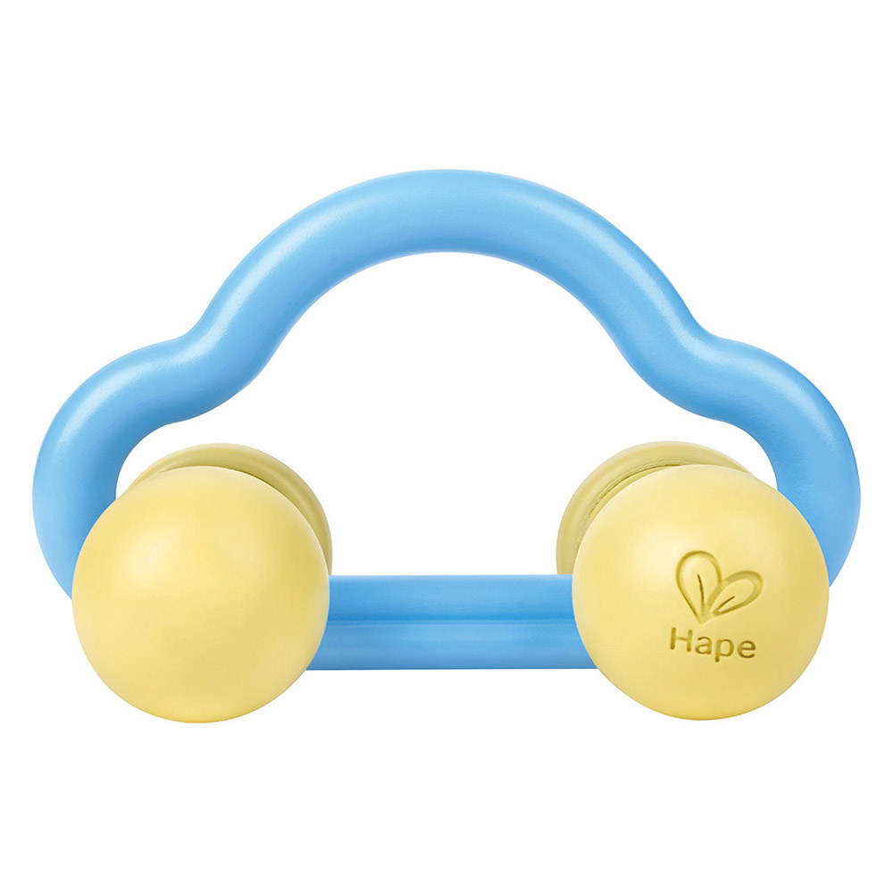 Hape - Personalized Rattle And Roll Toy Car - Blue