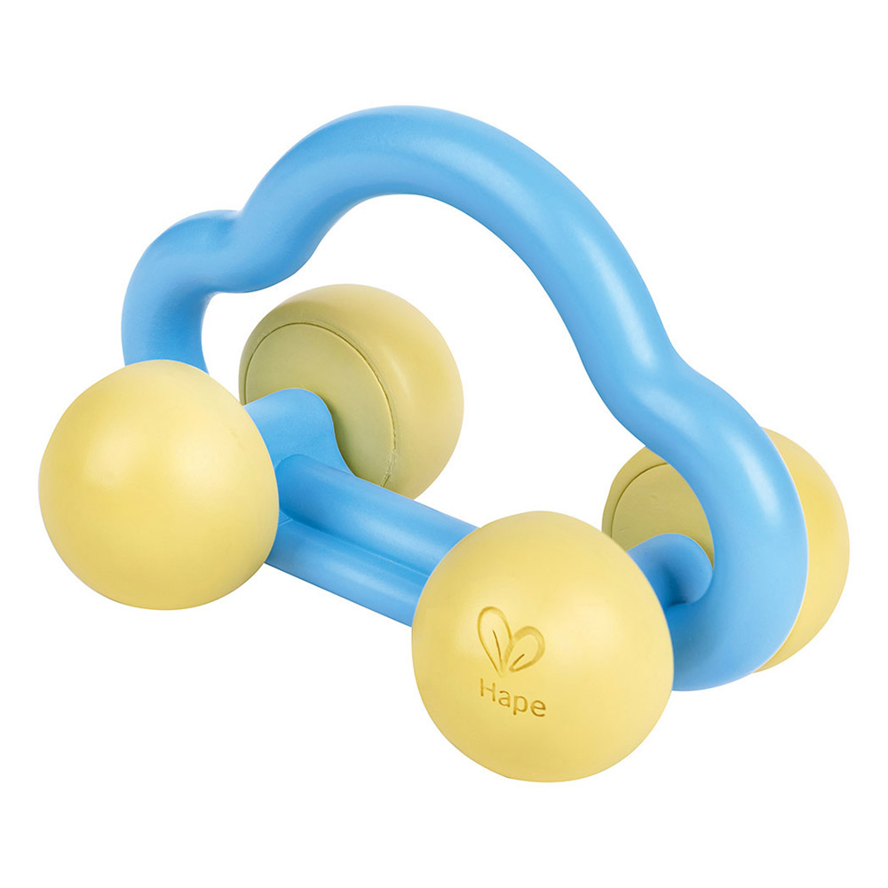 Hape - Personalized Rattle And Roll Toy Car - Blue