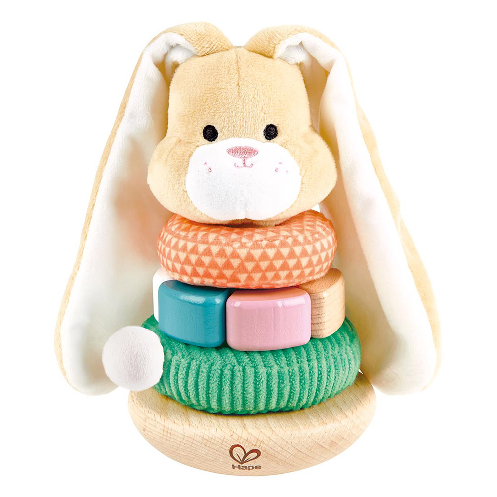 Hape - Personalized Wooden Bunny Stacking Ring