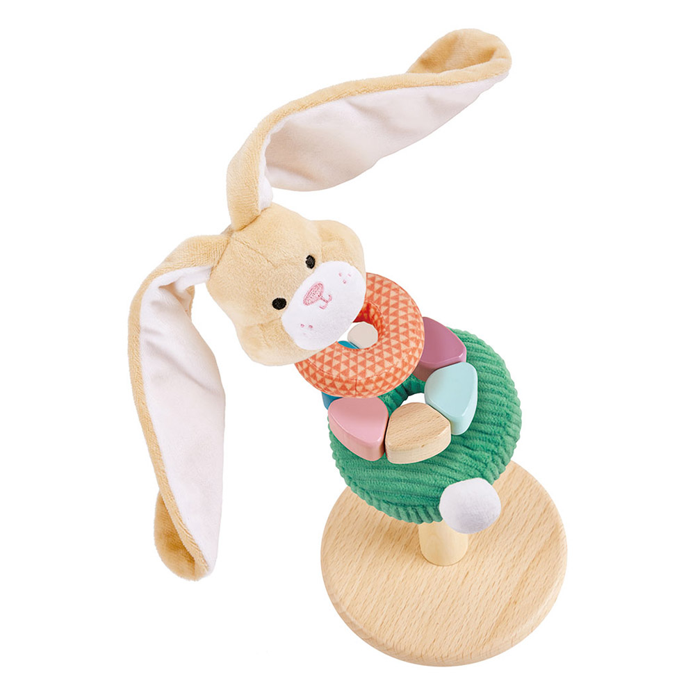 Hape - Personalized Wooden Bunny Stacking Ring
