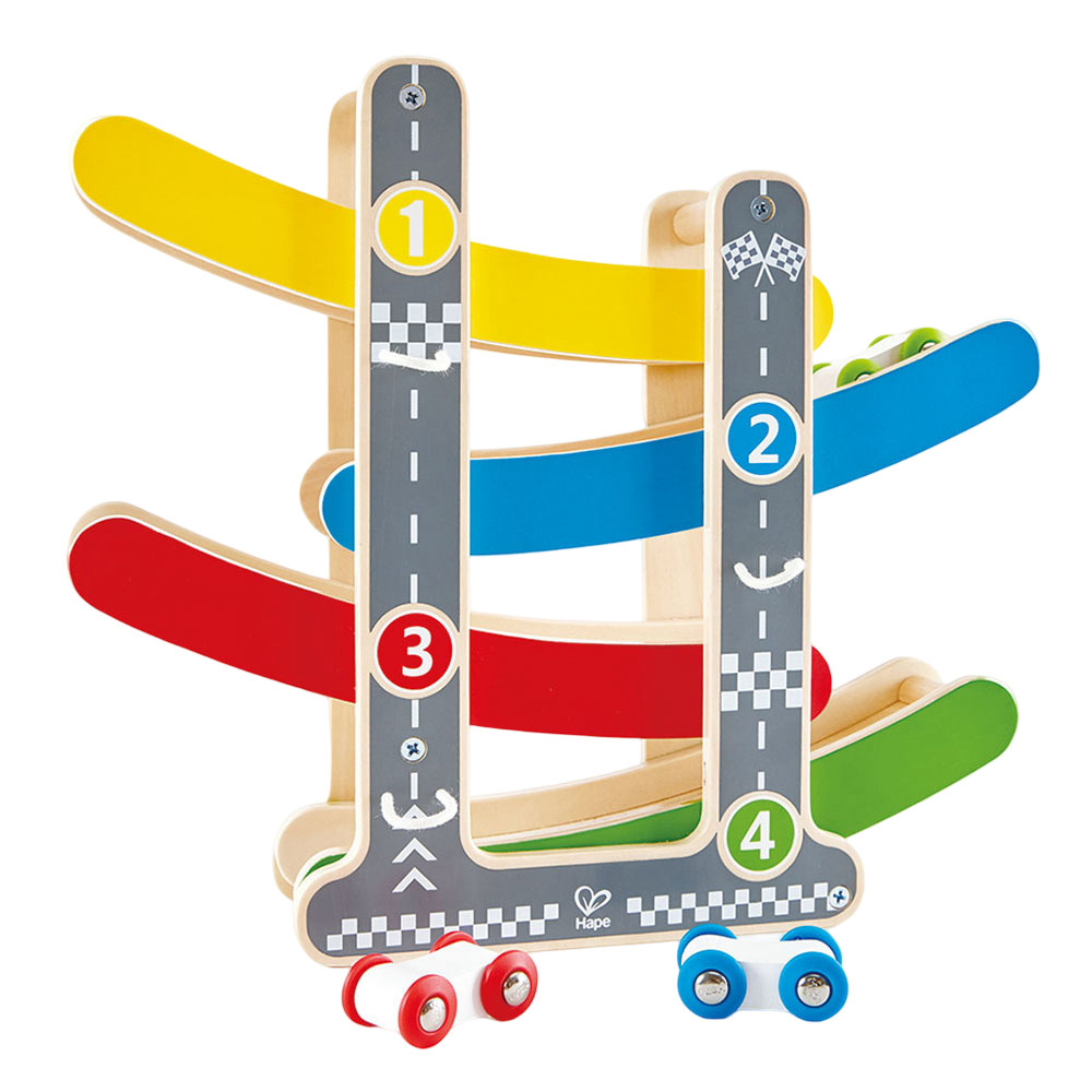 Hape - Personalized Fast Flip Racetrack - 4 Pc Set