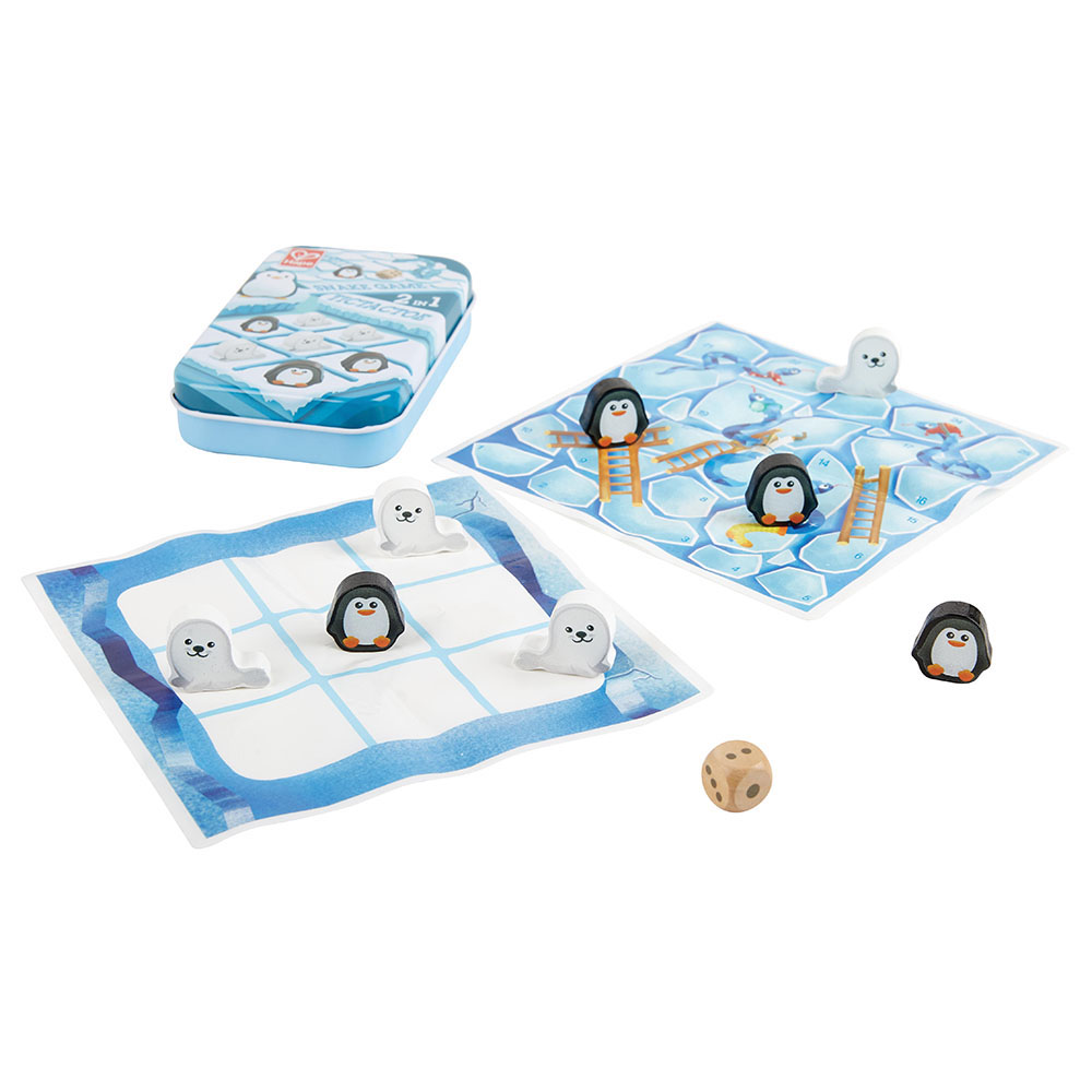 Hape - Personalized 2-In-1 Tic Tac Toe With Snakes And Ladders Game
