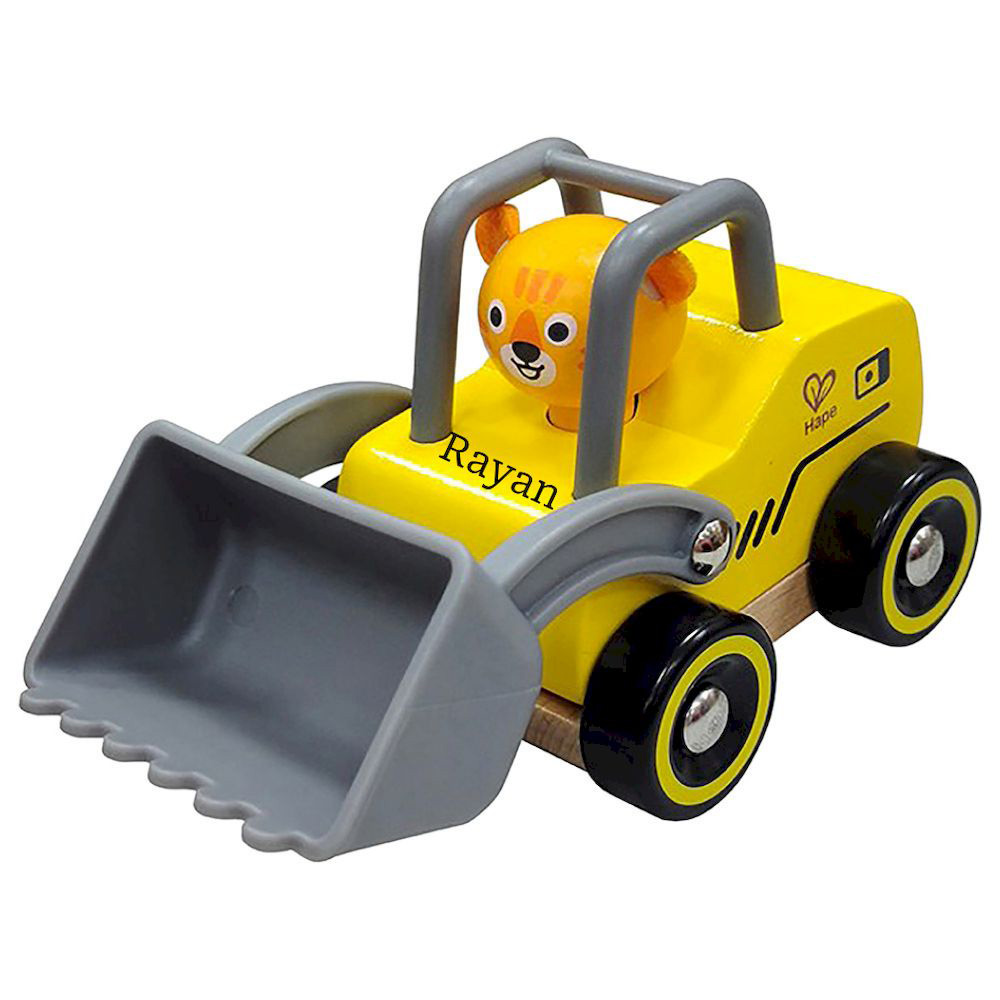 Hape - Personalized Wild Riders Bulldozer - Yellow