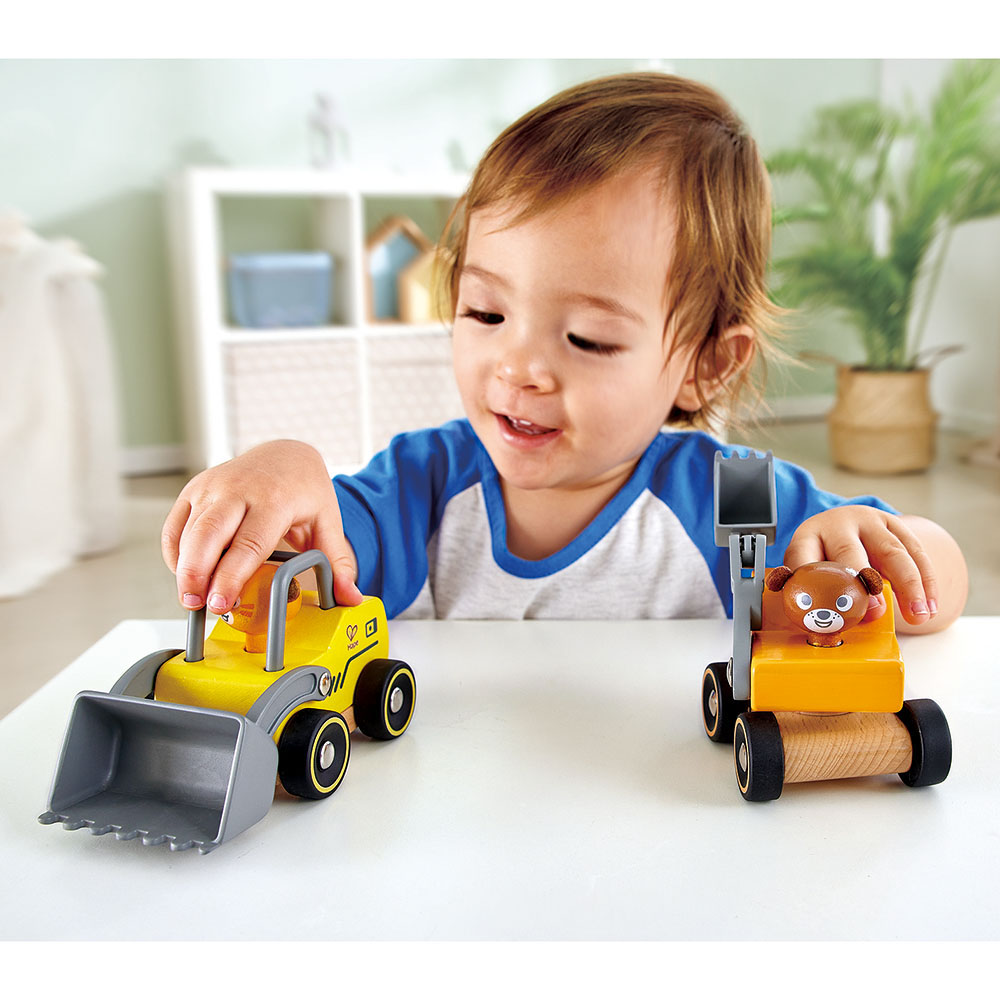 Hape - Personalized Wild Riders Digger - Yellow