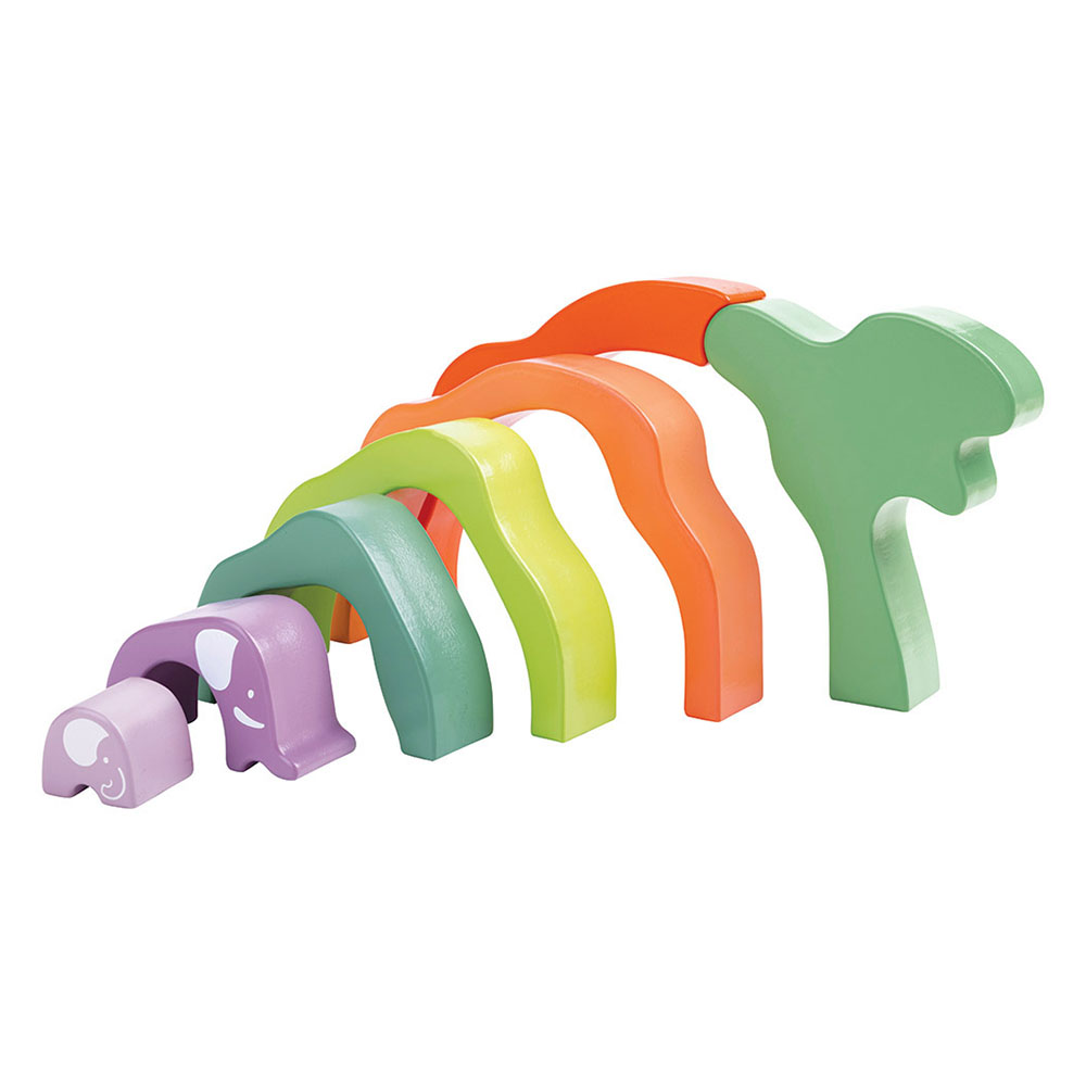Hape - Personalized Safari Elephant Stacking Blocks