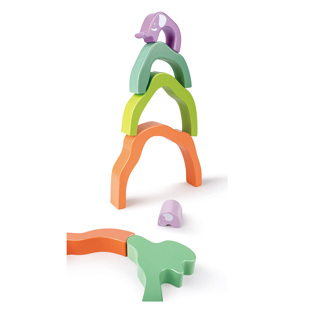 Hape - Personalized Safari Elephant Stacking Blocks