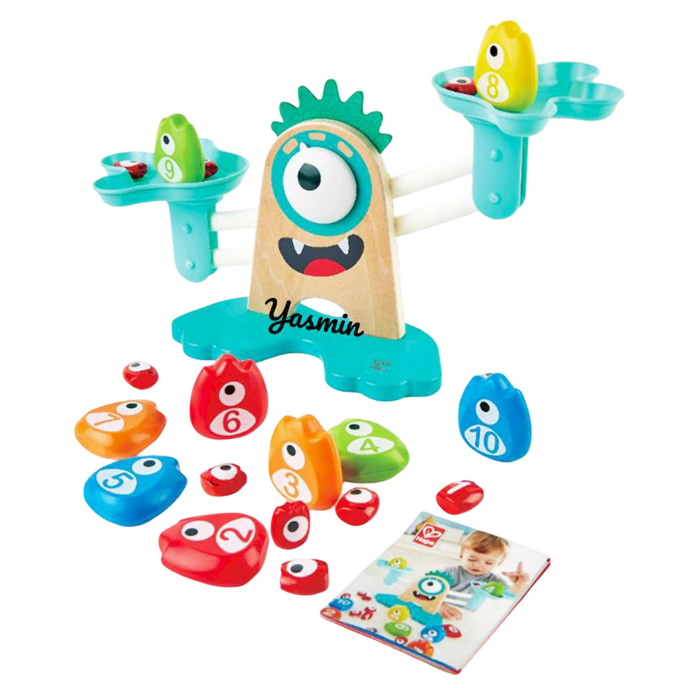 Hape - Personalized Learn To Count Monster Math Measuring Scale - 22 Pc Set