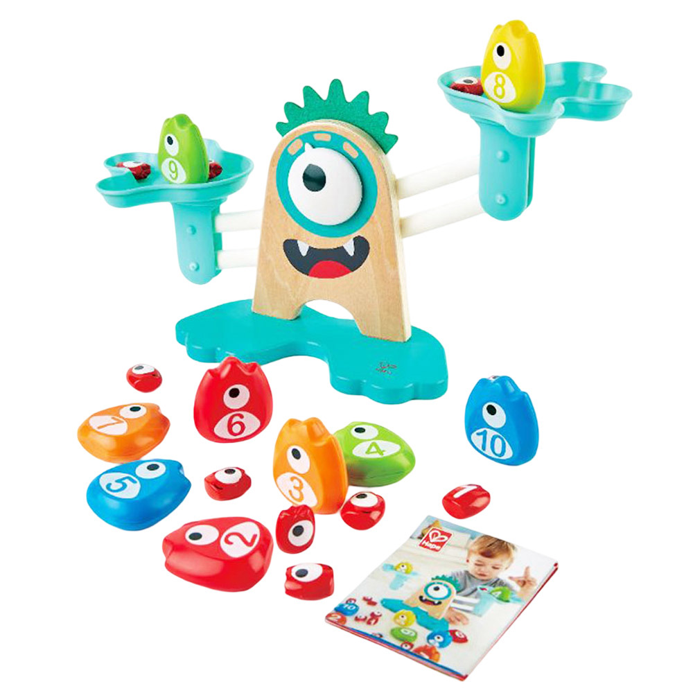Hape - Personalized Learn To Count Monster Math Measuring Scale - 22 Pc Set