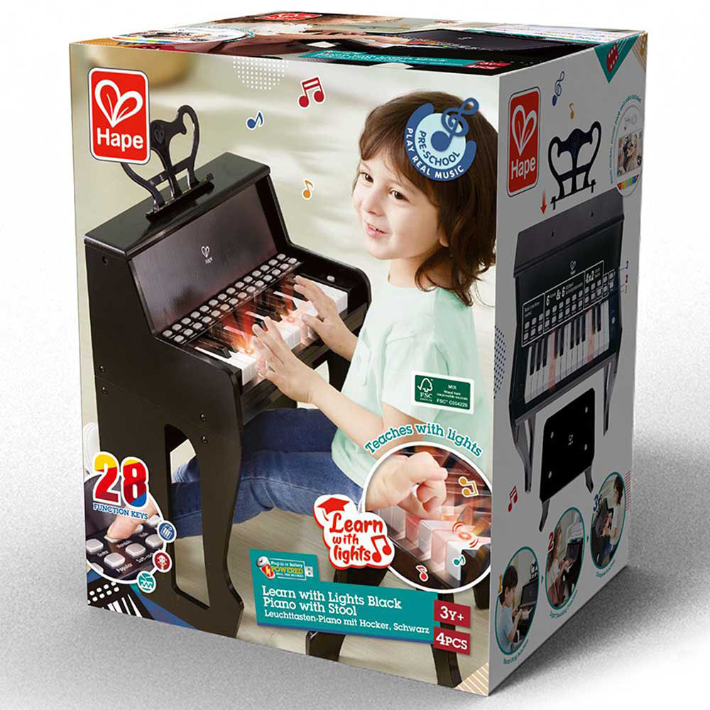 Hape - Personalized Electric Piano With Lights And Stool