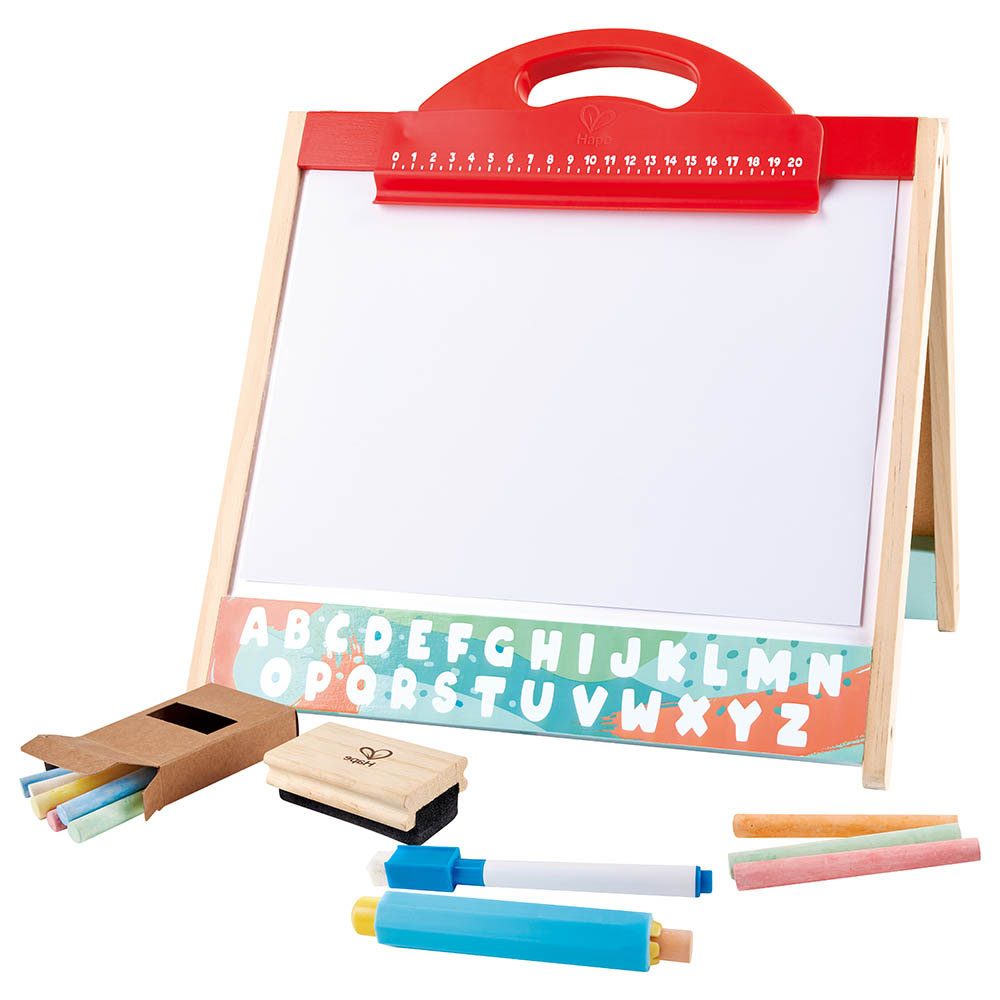 Hape - Personalized Foldable Double-Side Tabletop Store And Go Easel