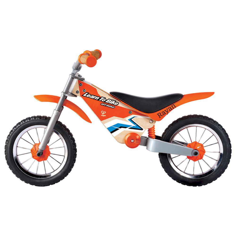 Hape - Personalized Kids Off Road Balance Bike - Orange