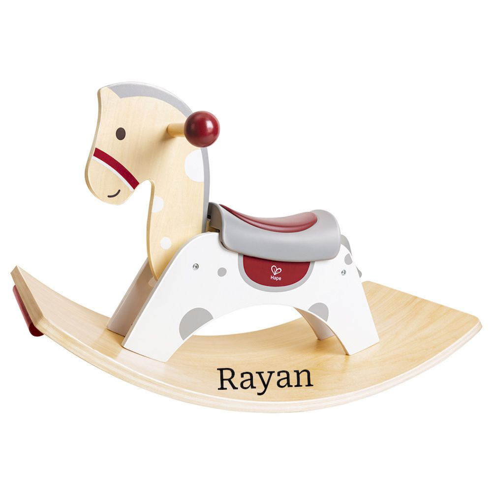 Hape - Personalized 2-In-1 Wooden Rocking Horse And Balance Board