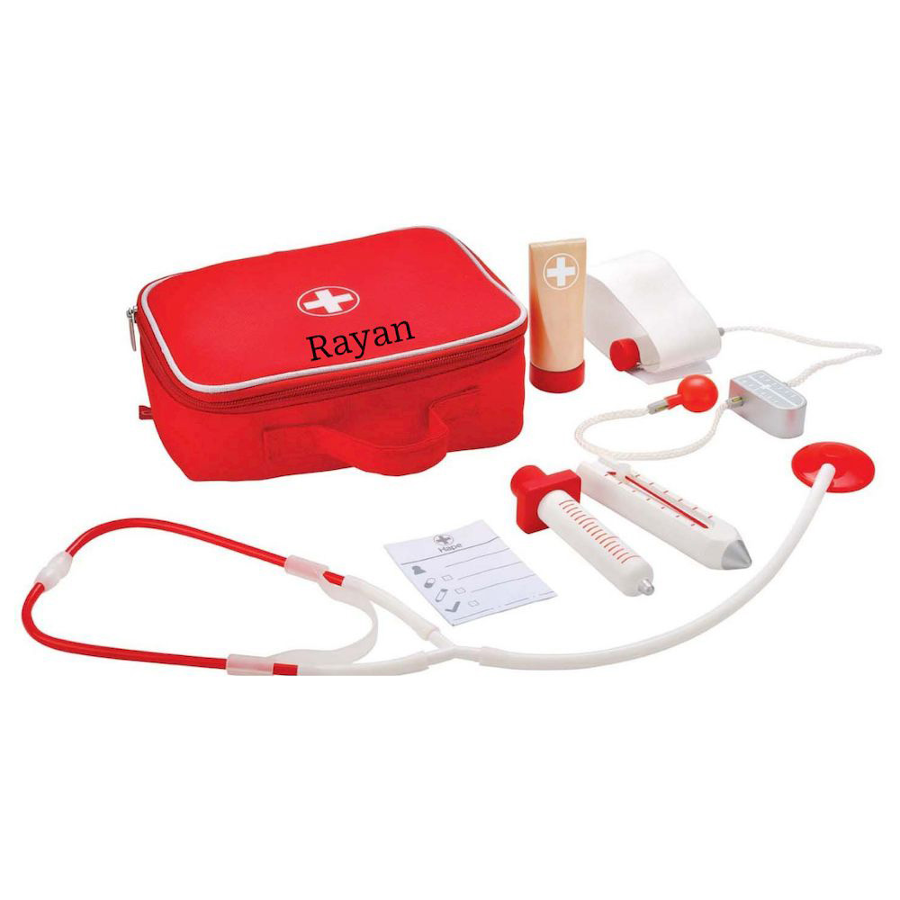 Hape - Personalized Doctor On Call Playset - 7 Pc Set