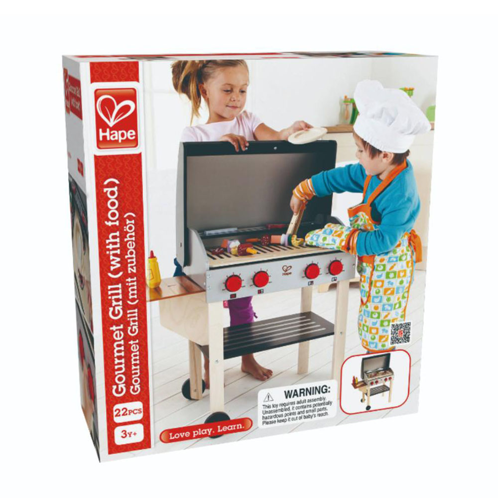 Hape - Personalized Gourmet Grill With Food - 22 Pc Set