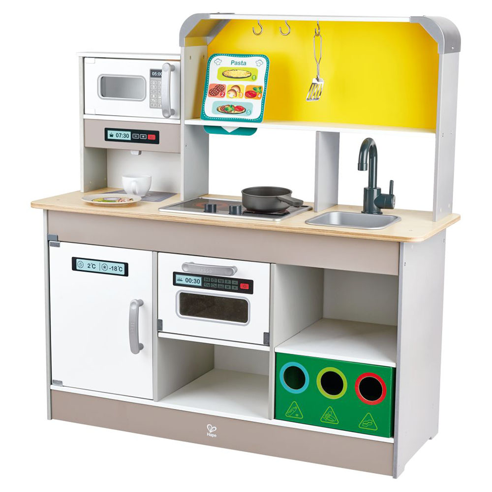 Hape - Personalized Deluxe Kitchen Playset With Fan Fryer - 9 Pc Set