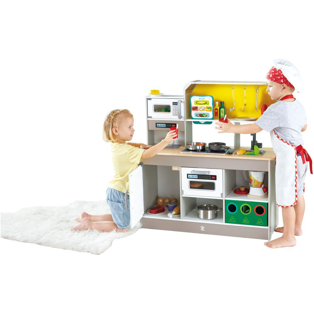 Hape - Personalized Deluxe Kitchen Playset With Fan Fryer - 9 Pc Set