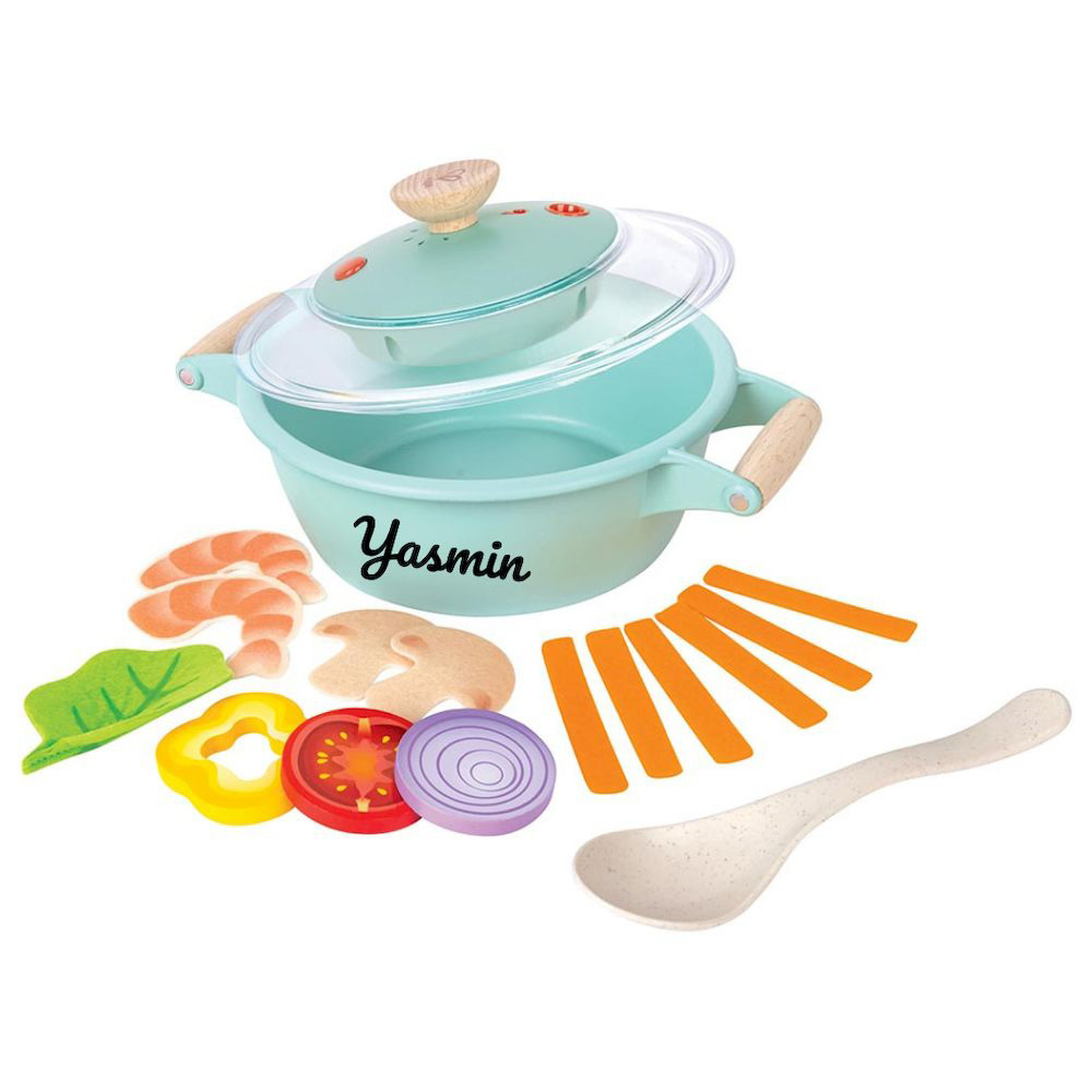 Hape - Personalized Little Chef Cooking And Steam Playset - 16 Pc Set