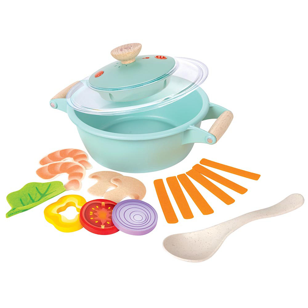 Hape - Personalized Little Chef Cooking And Steam Playset - 16 Pc Set